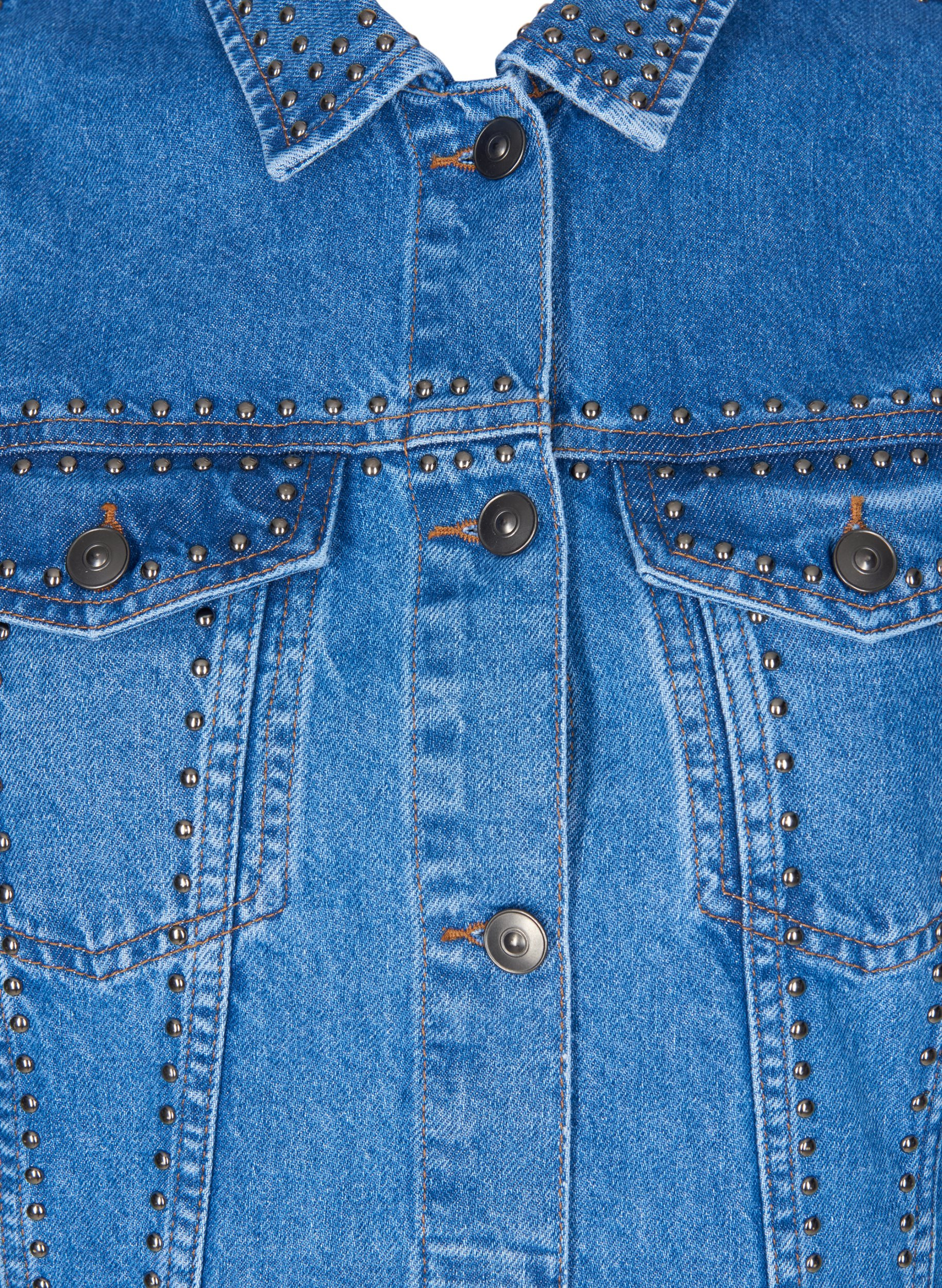 Studded denim jacket - Blue - Sz. 42-60 
