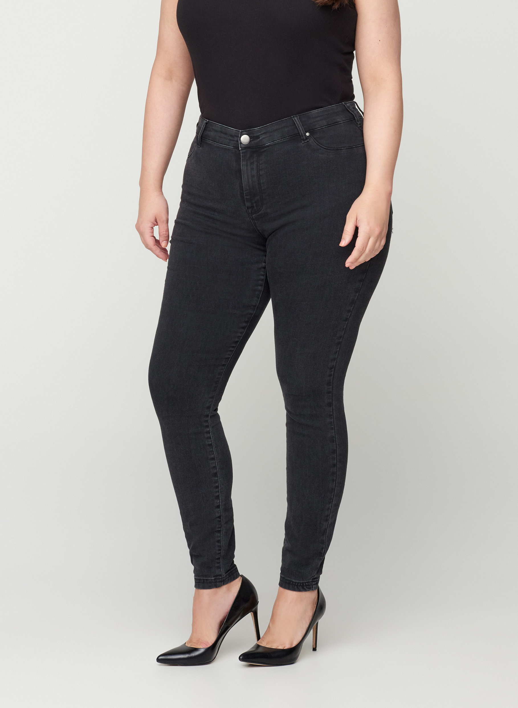 Jeggings made from a cotton mix - Grey 