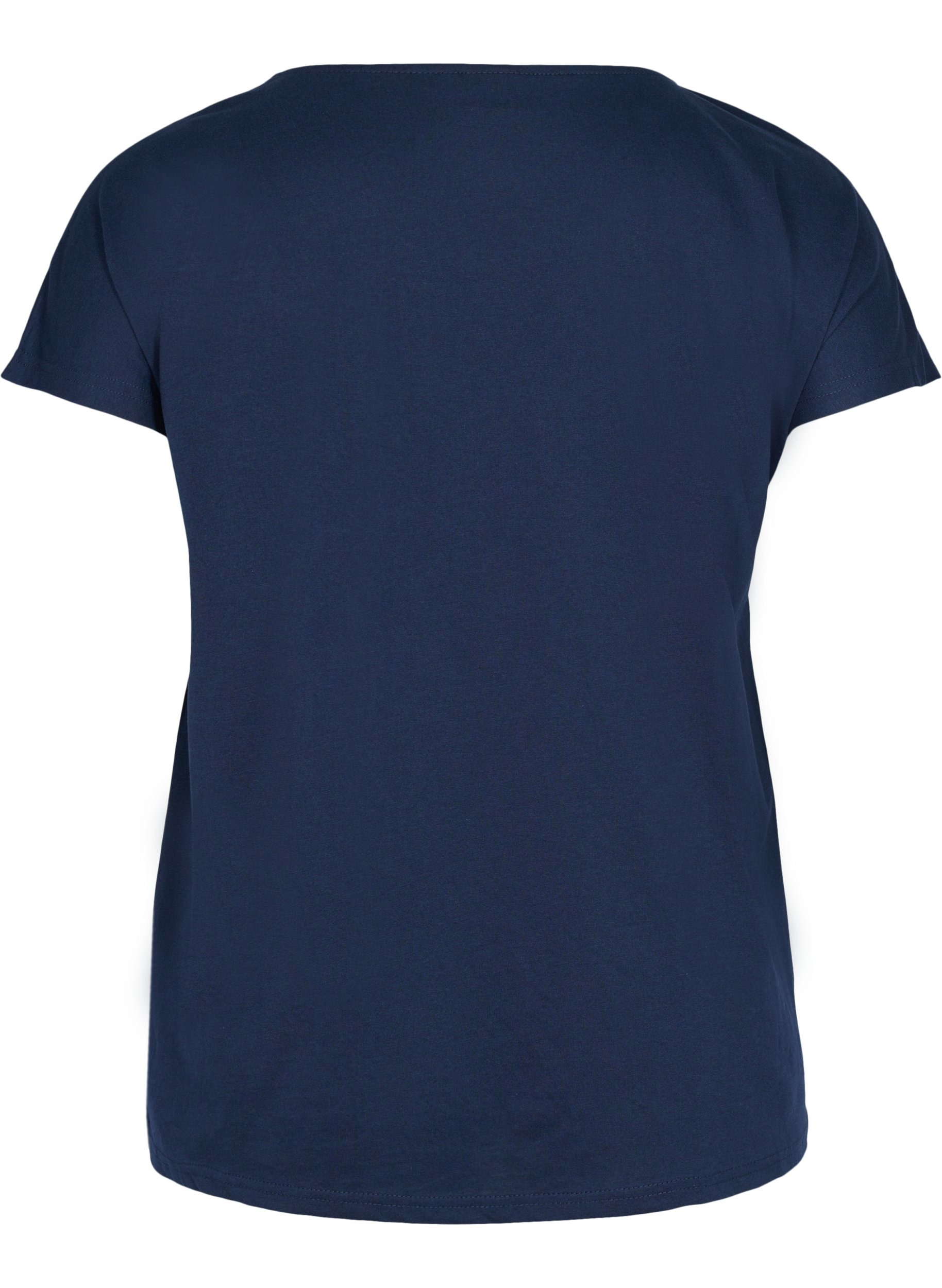 Cotton mix t-shirt, Navy Blazer, Packshot image number 1