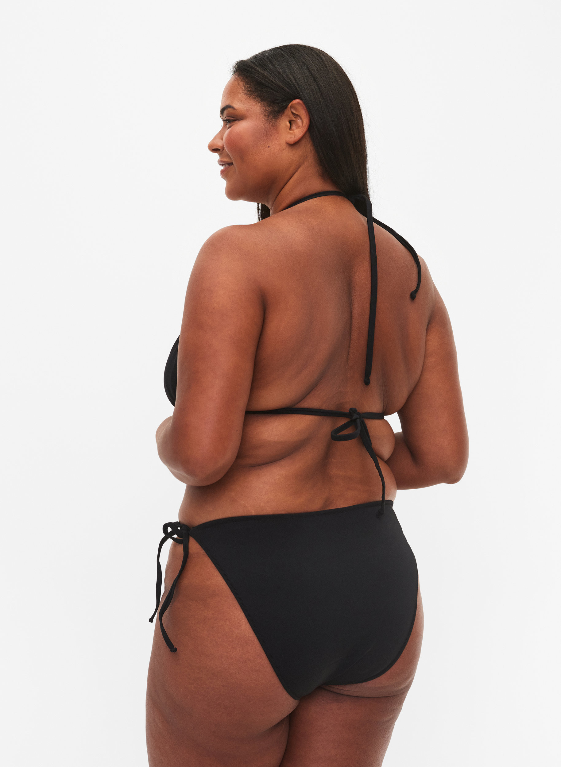 Bikini bottoms with tie strings - Black 