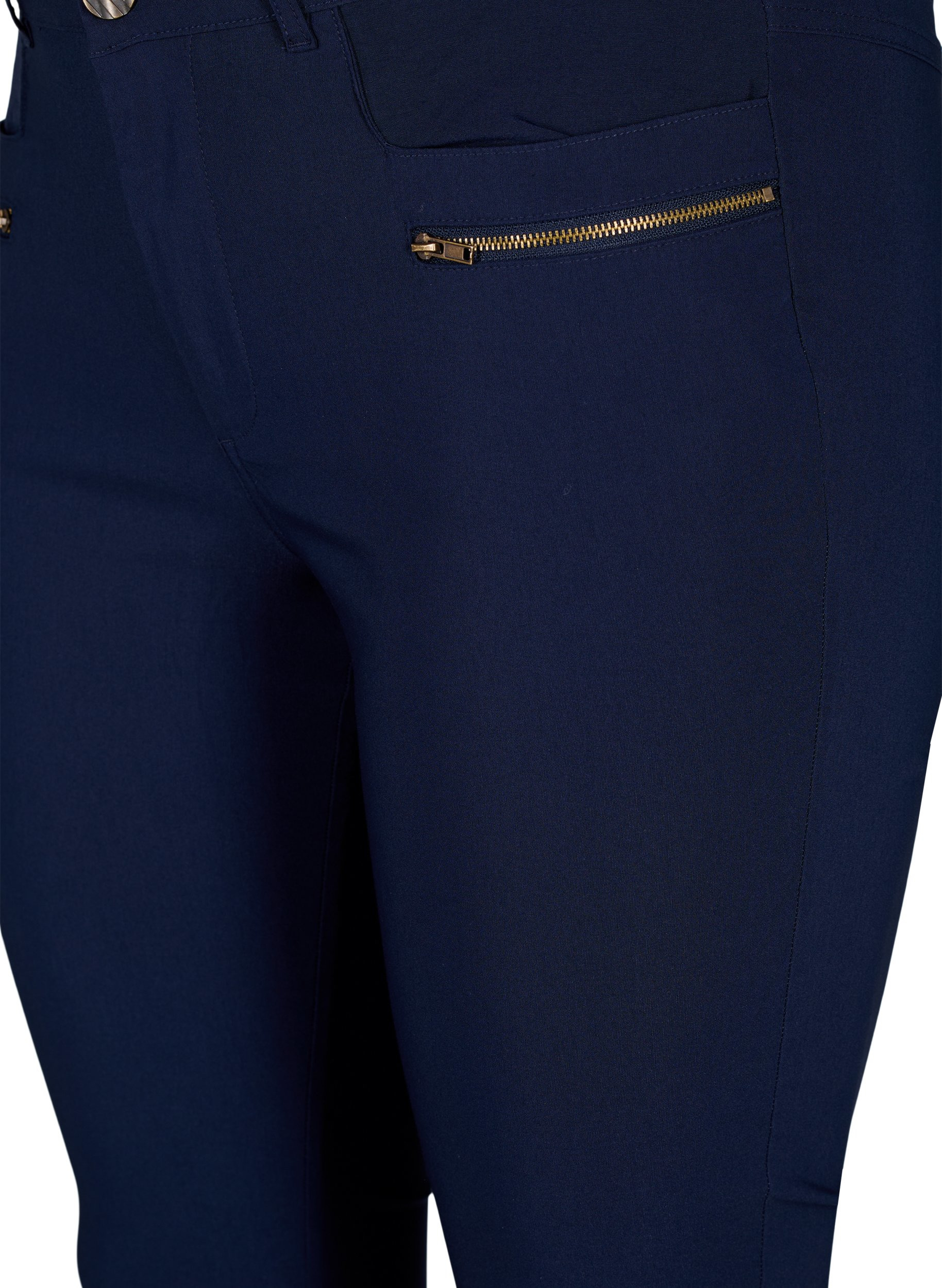 Close-fitting trousers with zipper details, Night Sky, Packshot image number 2