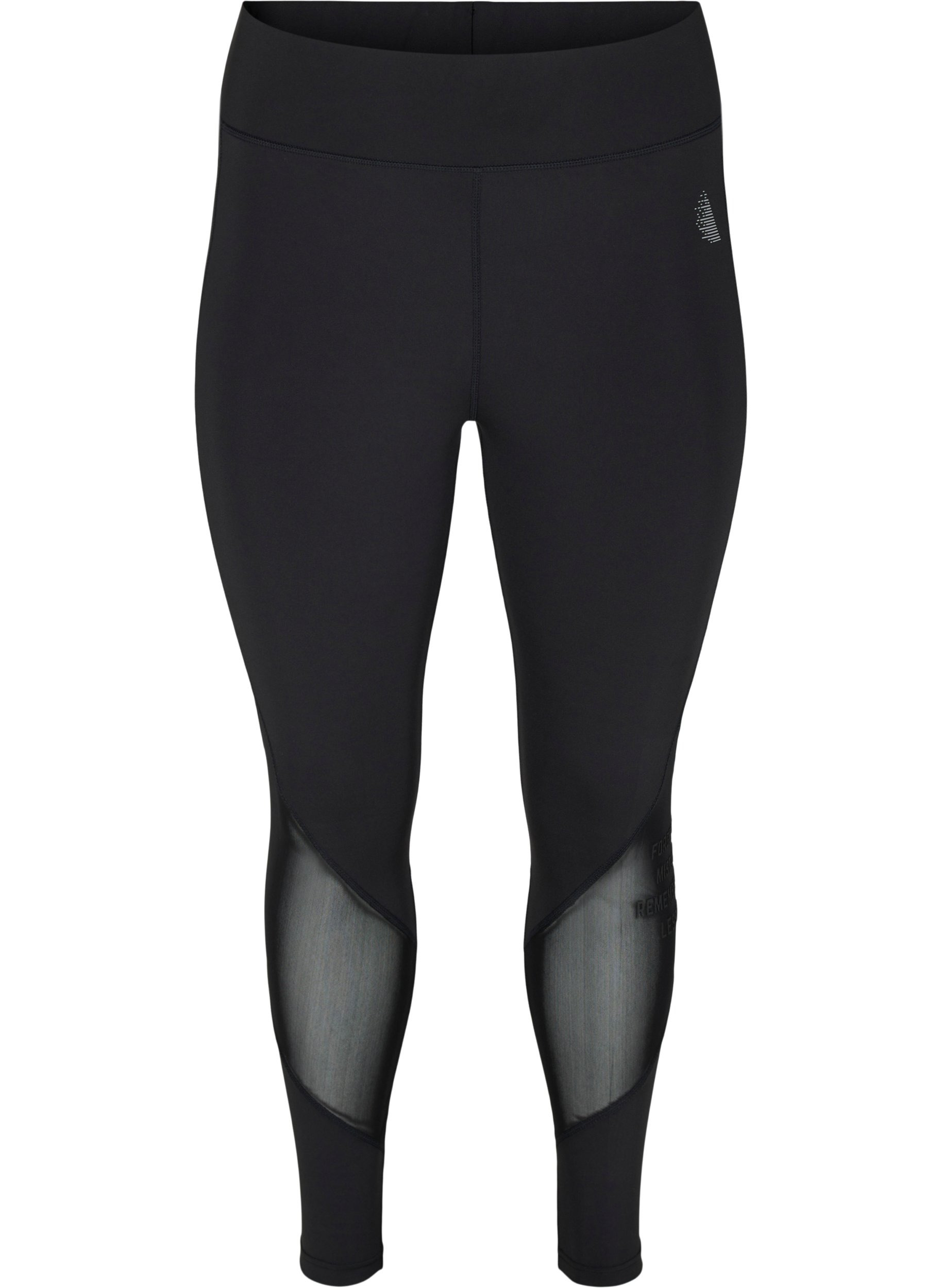 Cropped exercise leggings with mesh 