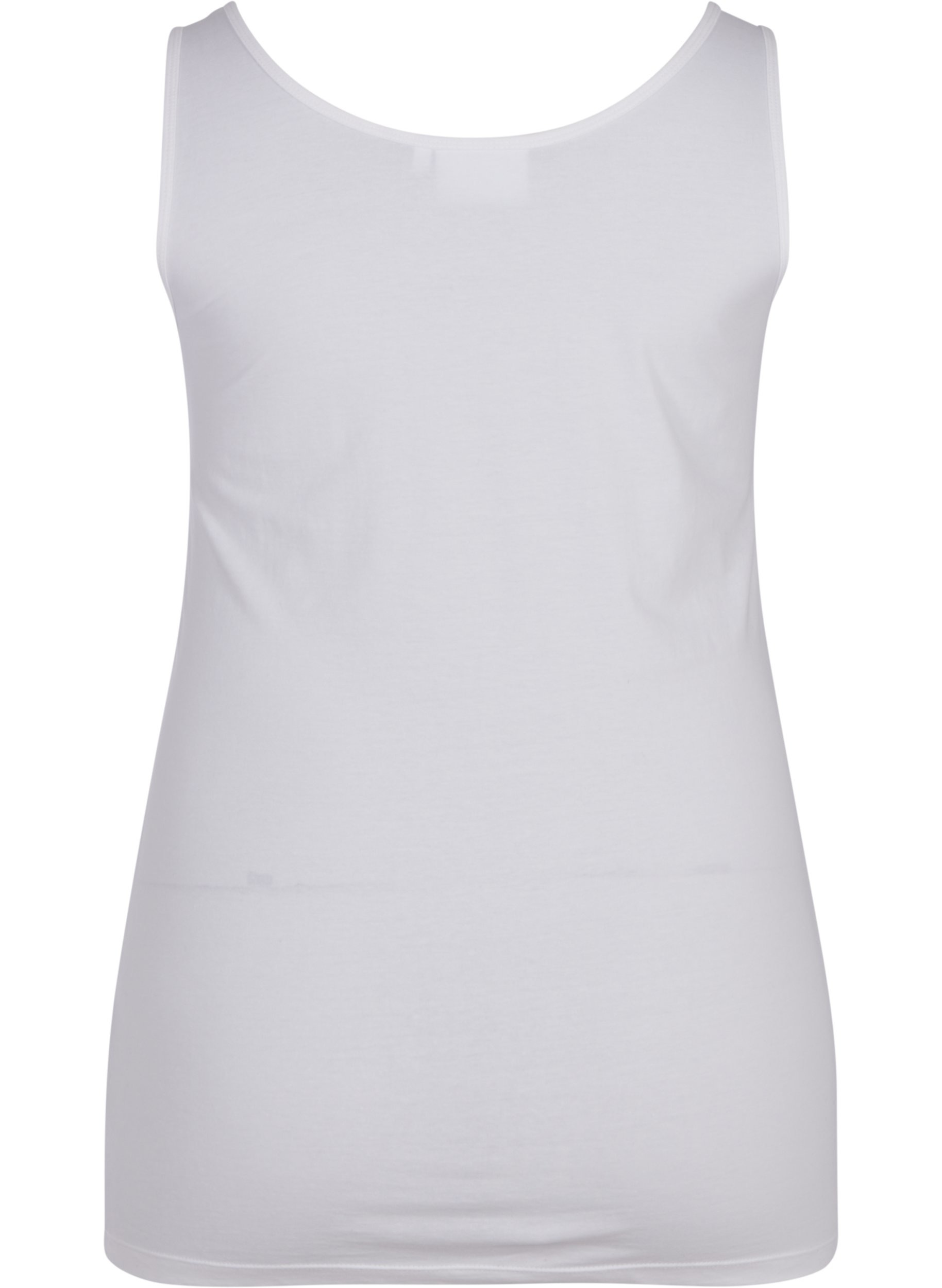 Basic vest top, Bright White, Packshot image number 1