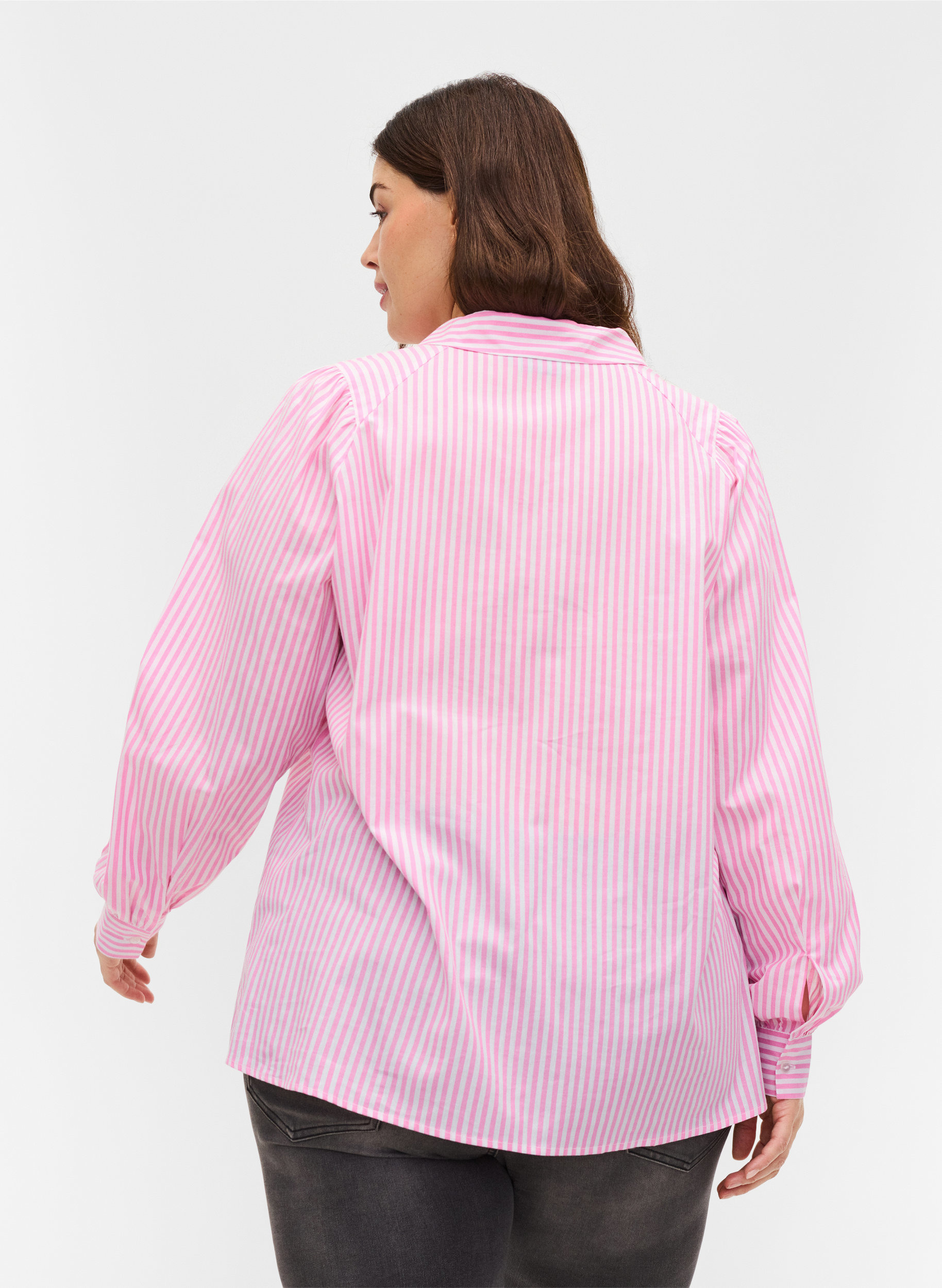 Striped cotton shirt - Pink - Sz. 42-60 