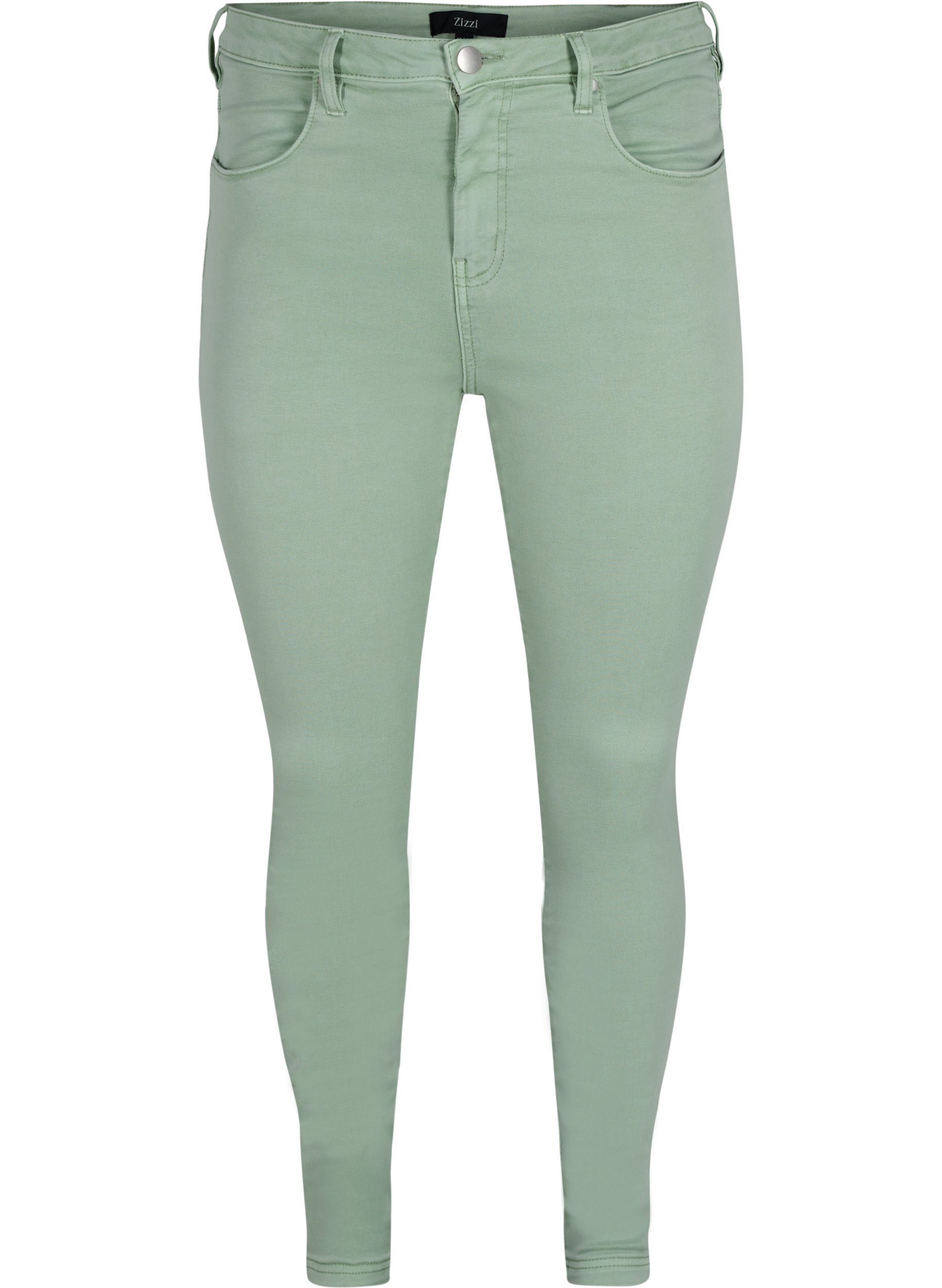 Super slim Amy jeans with high waist, Frosty Green, Packshot image number 0