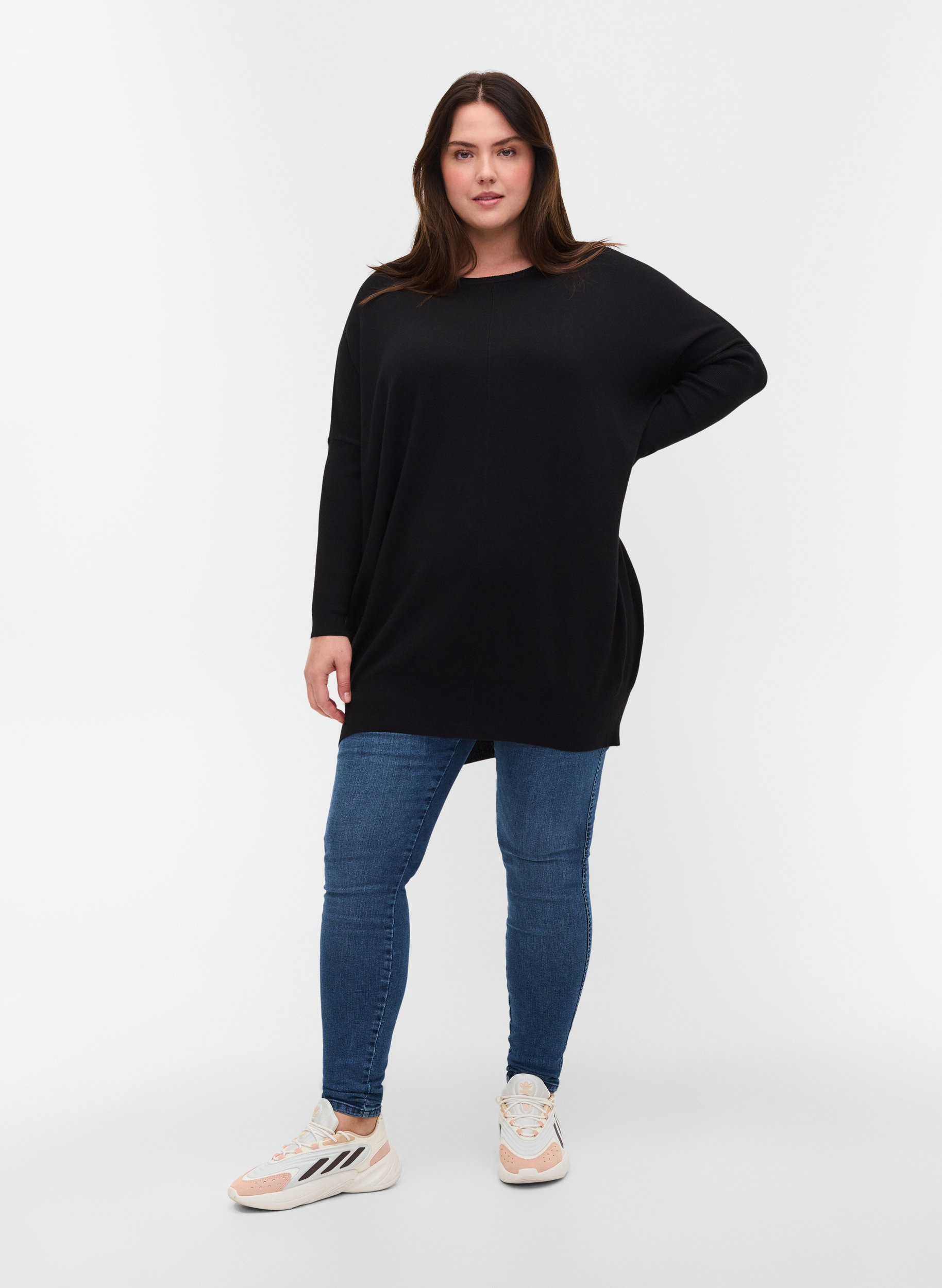 Knitted jumper, Black, Model image number 2
