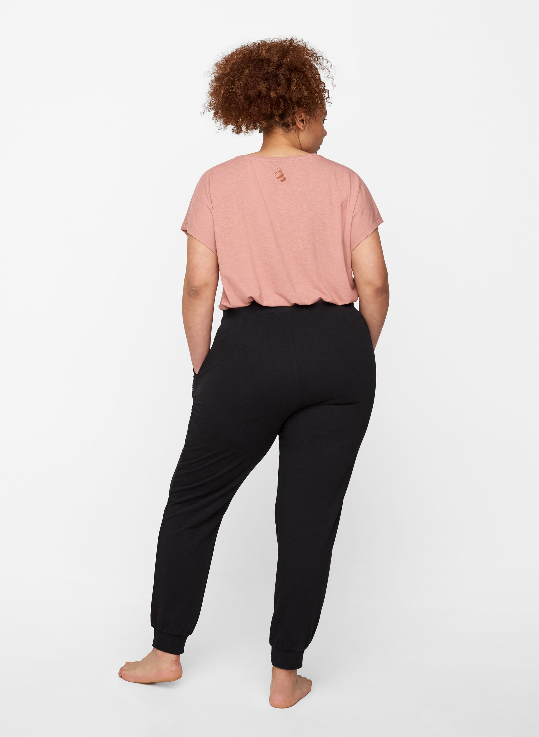 Loose fitness trousers with pockets, Black, Model image number 2