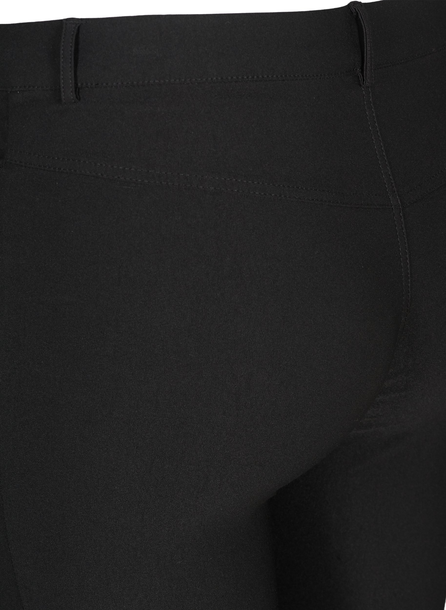 Close-fitting capri trousers in viscose blend, Black, Packshot image number 3