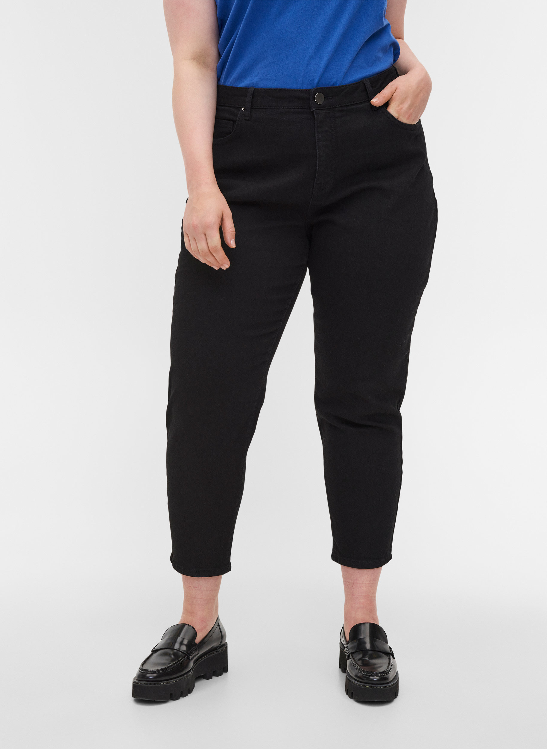 Cropped Mille mom jeans - Black - Sz 
