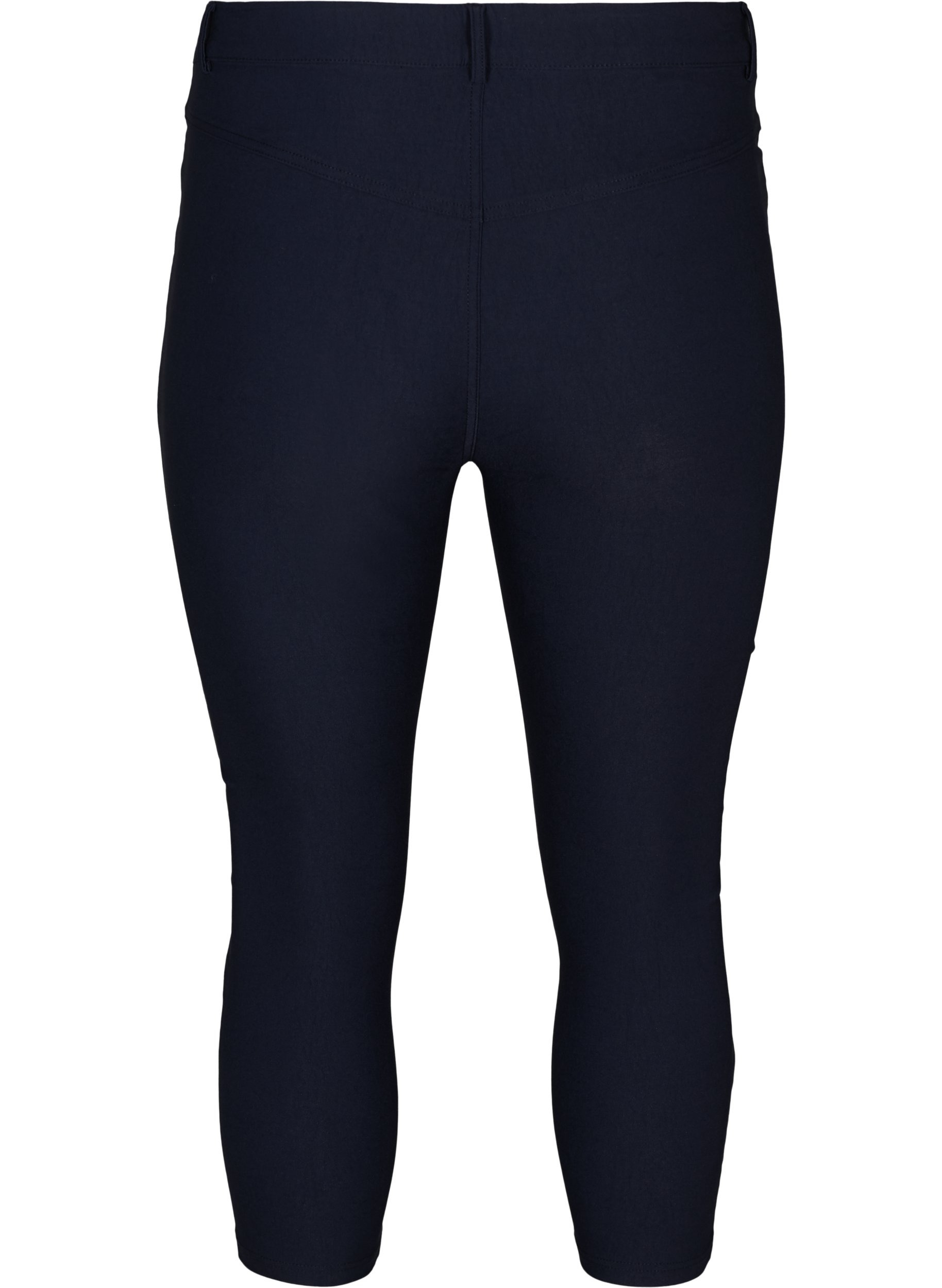 Close-fitting capri trousers in viscose blend, Night Sky, Packshot image number 1