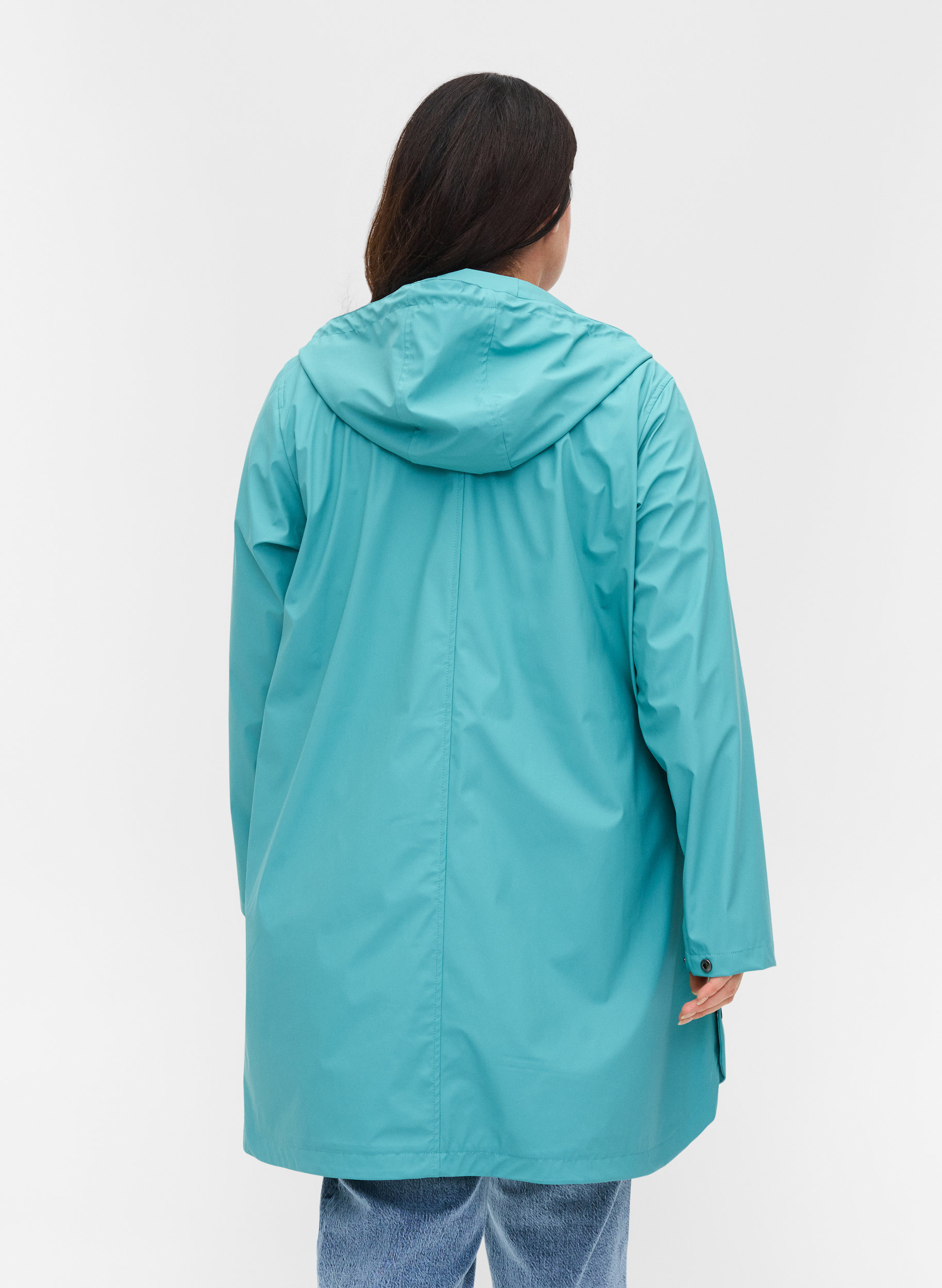 Rain coat with a hood and pockets, Porcelain, Model image number 1
