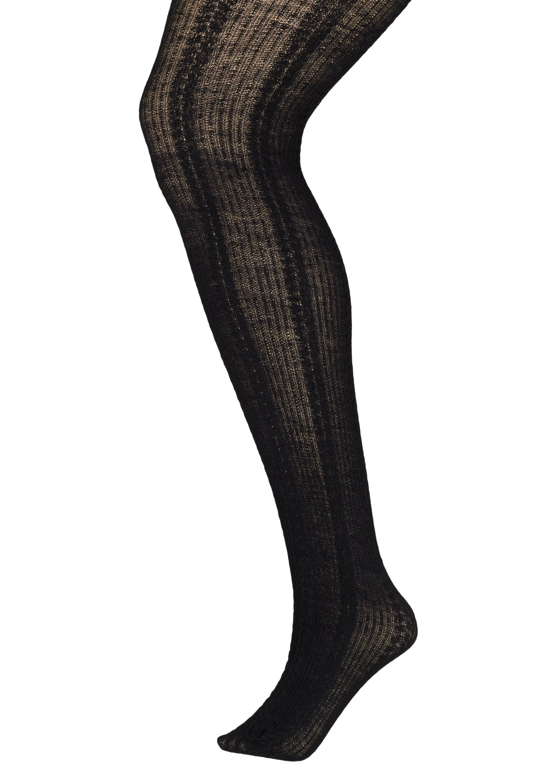 Knitted tights with wool - Black 