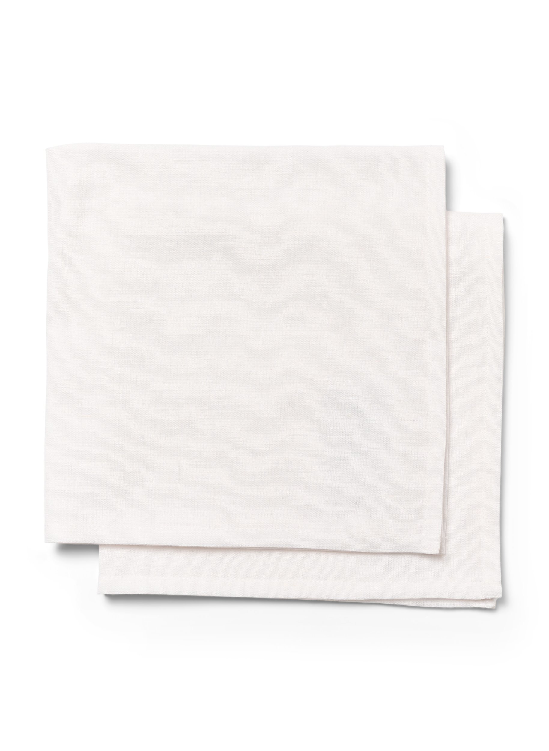 Cotton napkins in a 2-pack, White Alyssum, Packshot image number 1