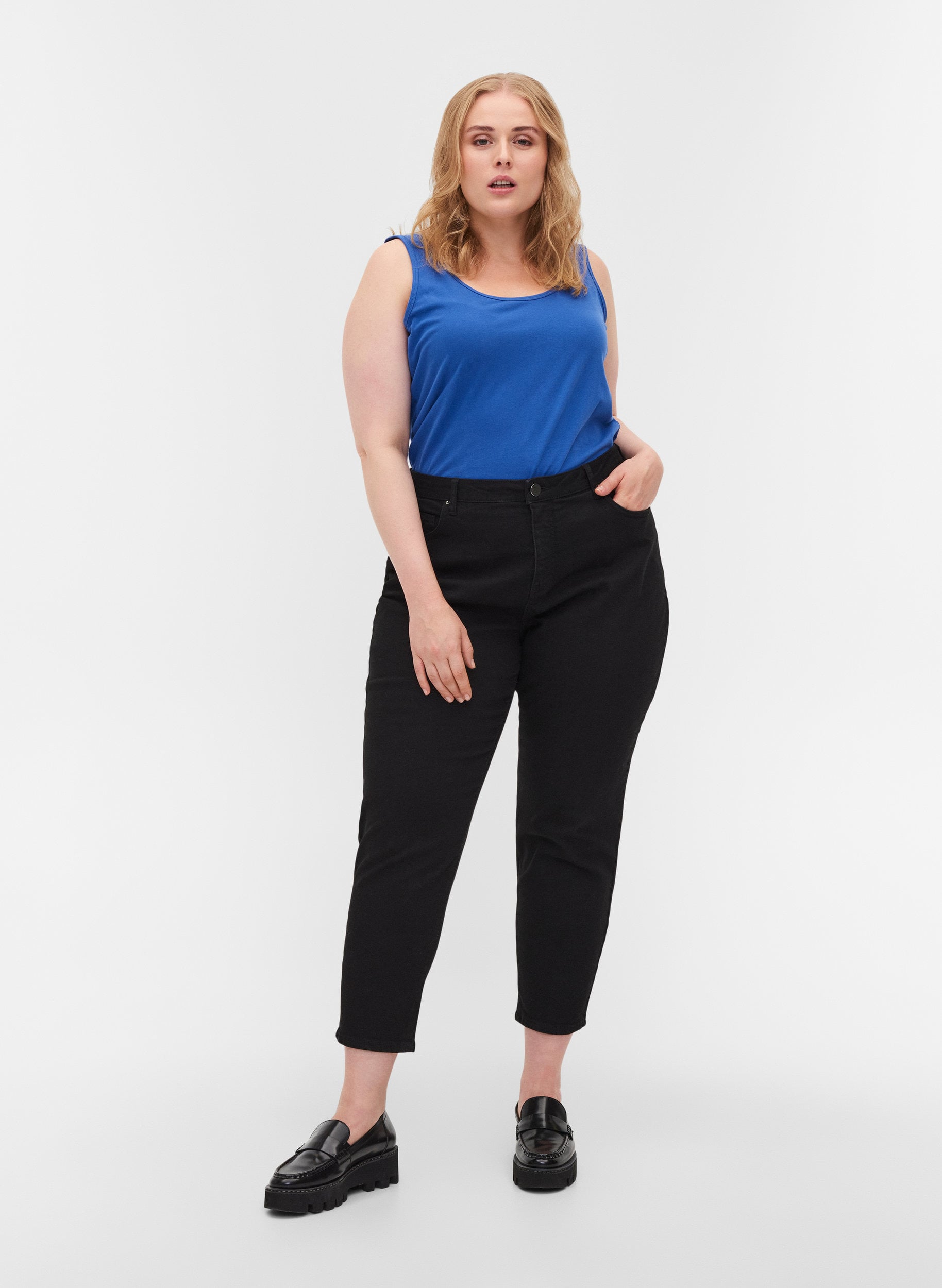 Cropped Mille mom jeans - Black - Sz 