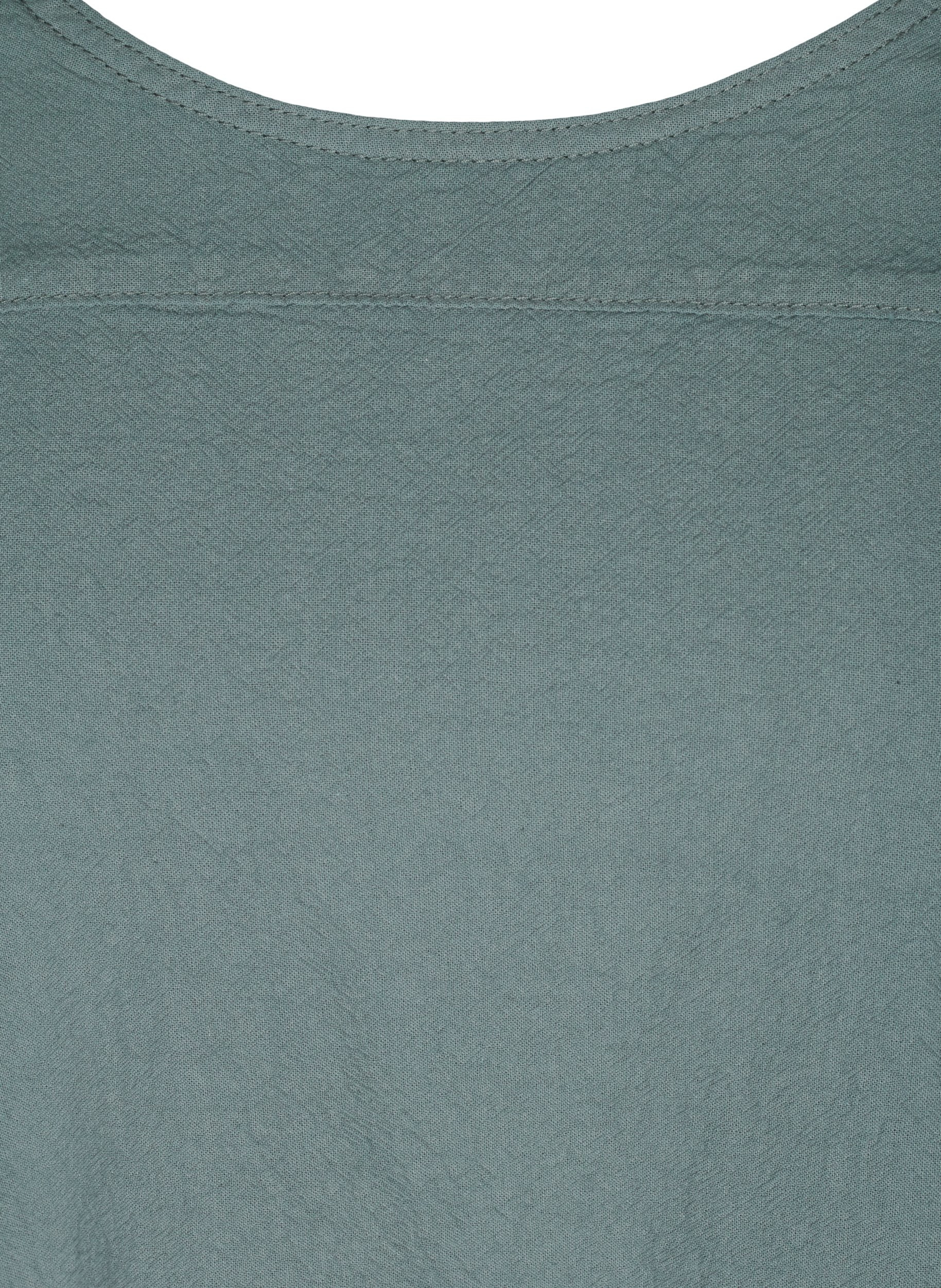 Short-sleeved cotton dress, Balsam Green, Packshot image number 2