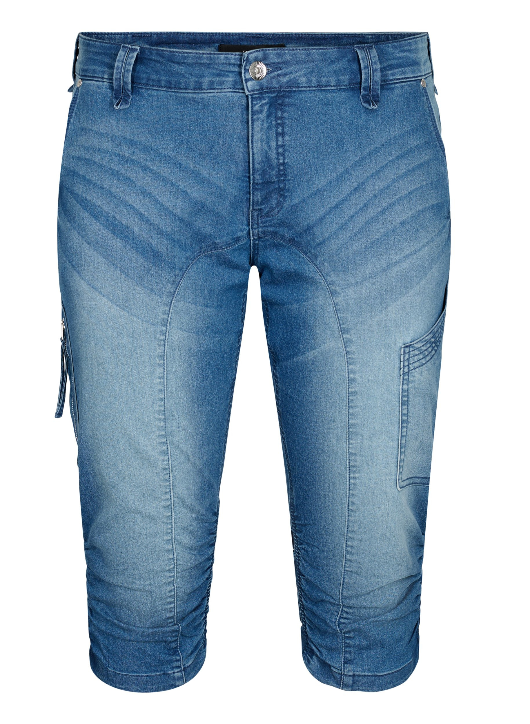 Slim fit capri jeans with pockets 