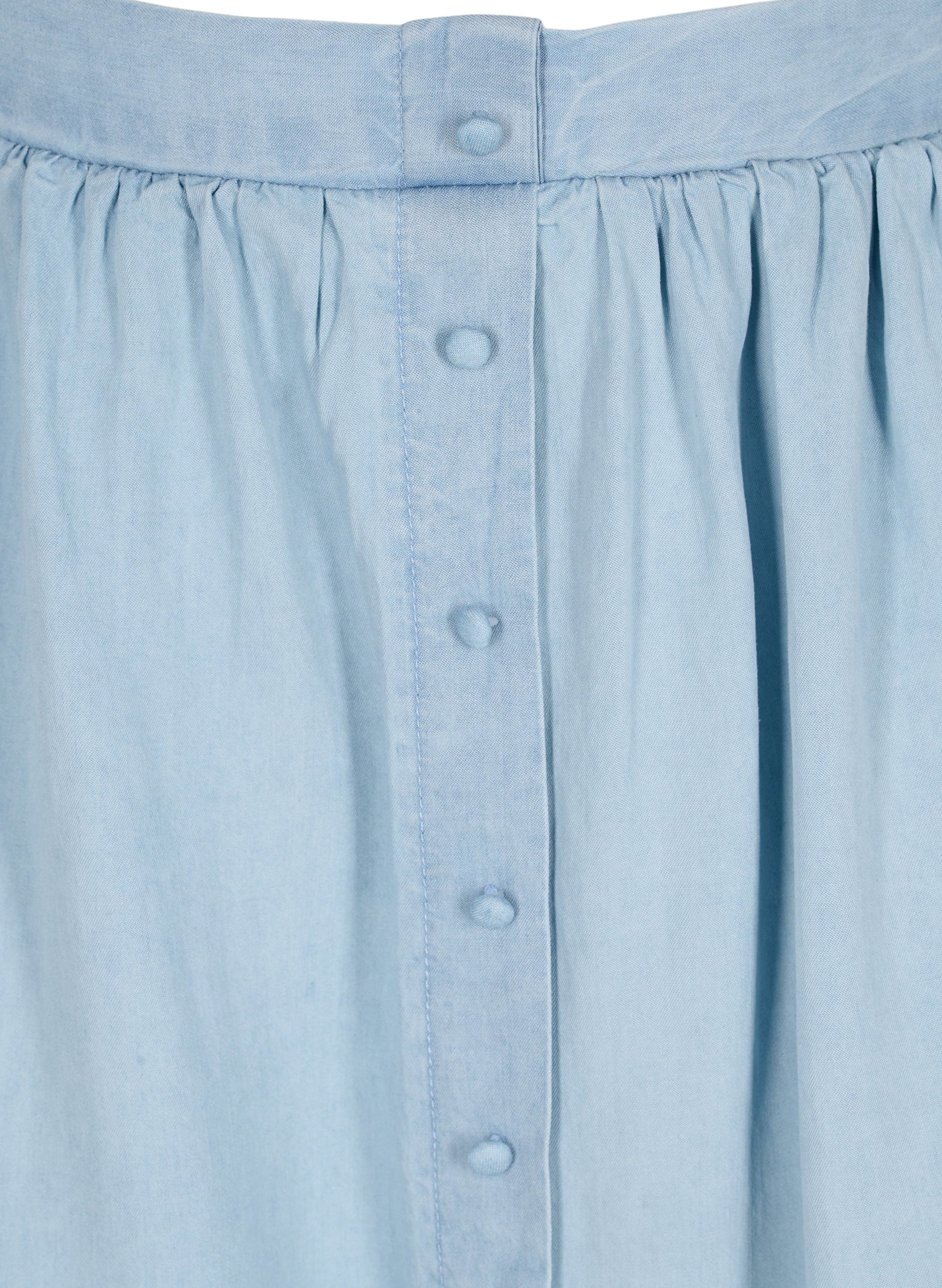 	 Loose skirt with buttons, Light blue denim, Packshot image number 2