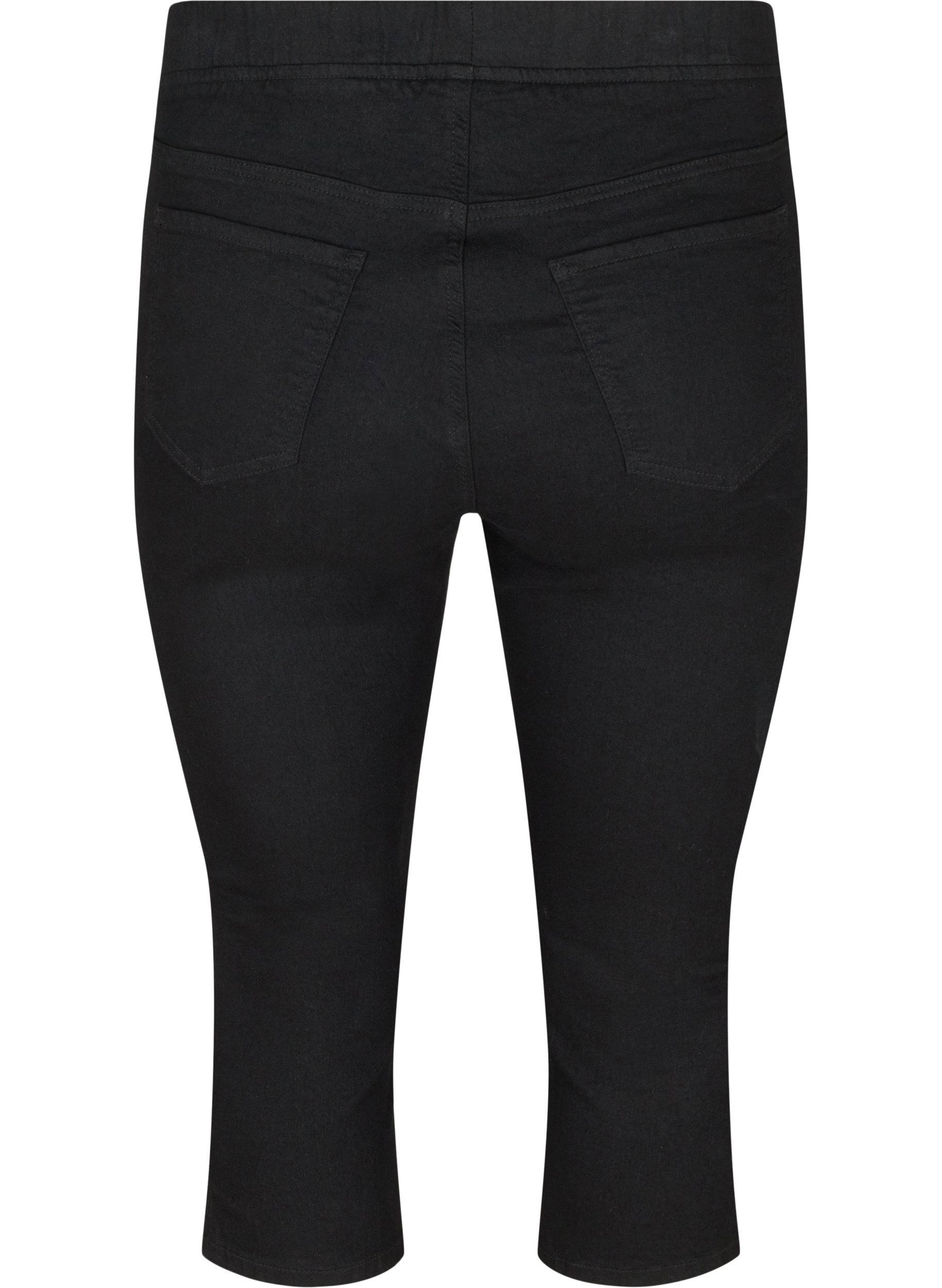 Cotton blend capris - Black - Sz. 42-60 