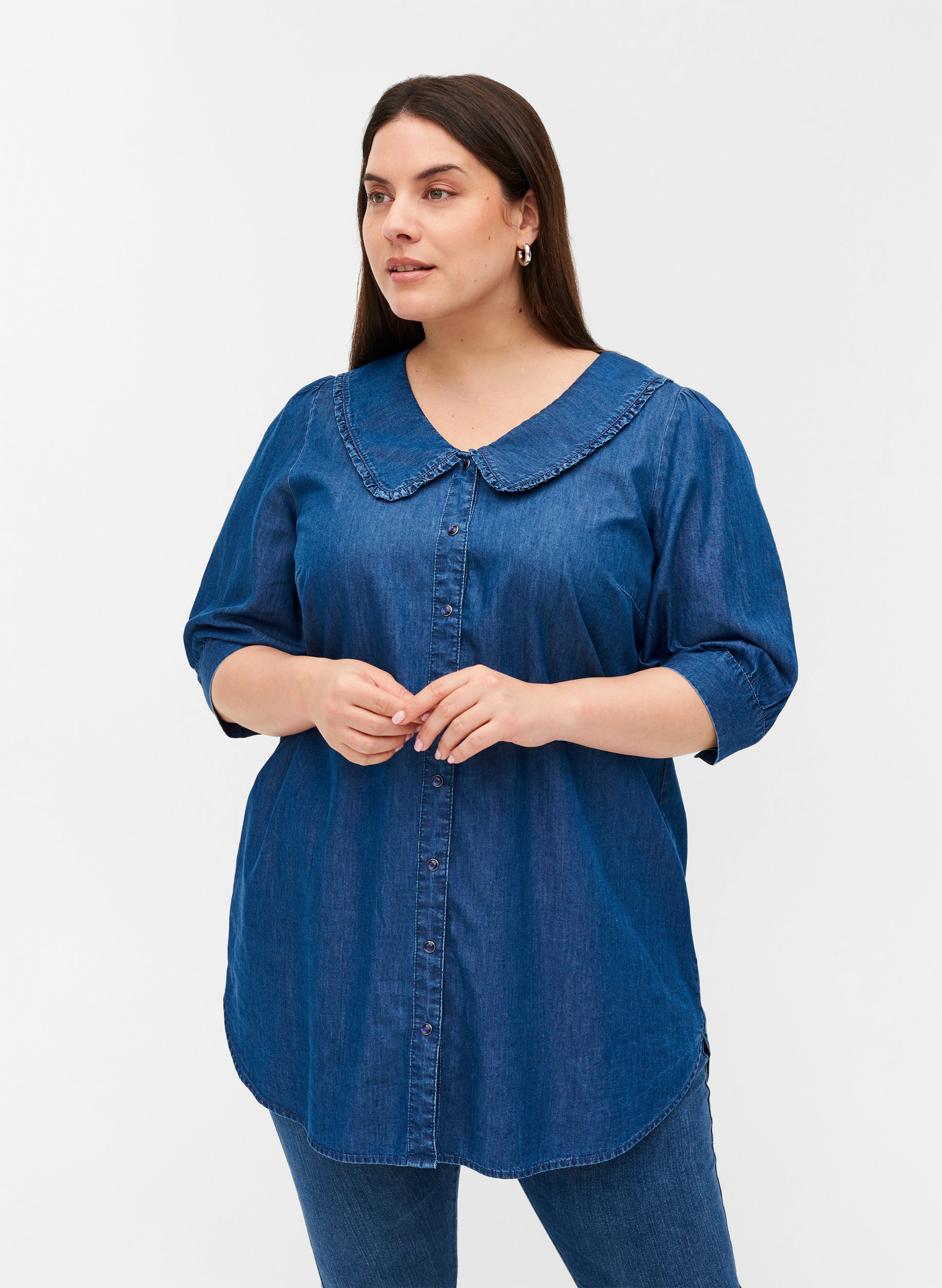 Plus size denim tunics Clearance