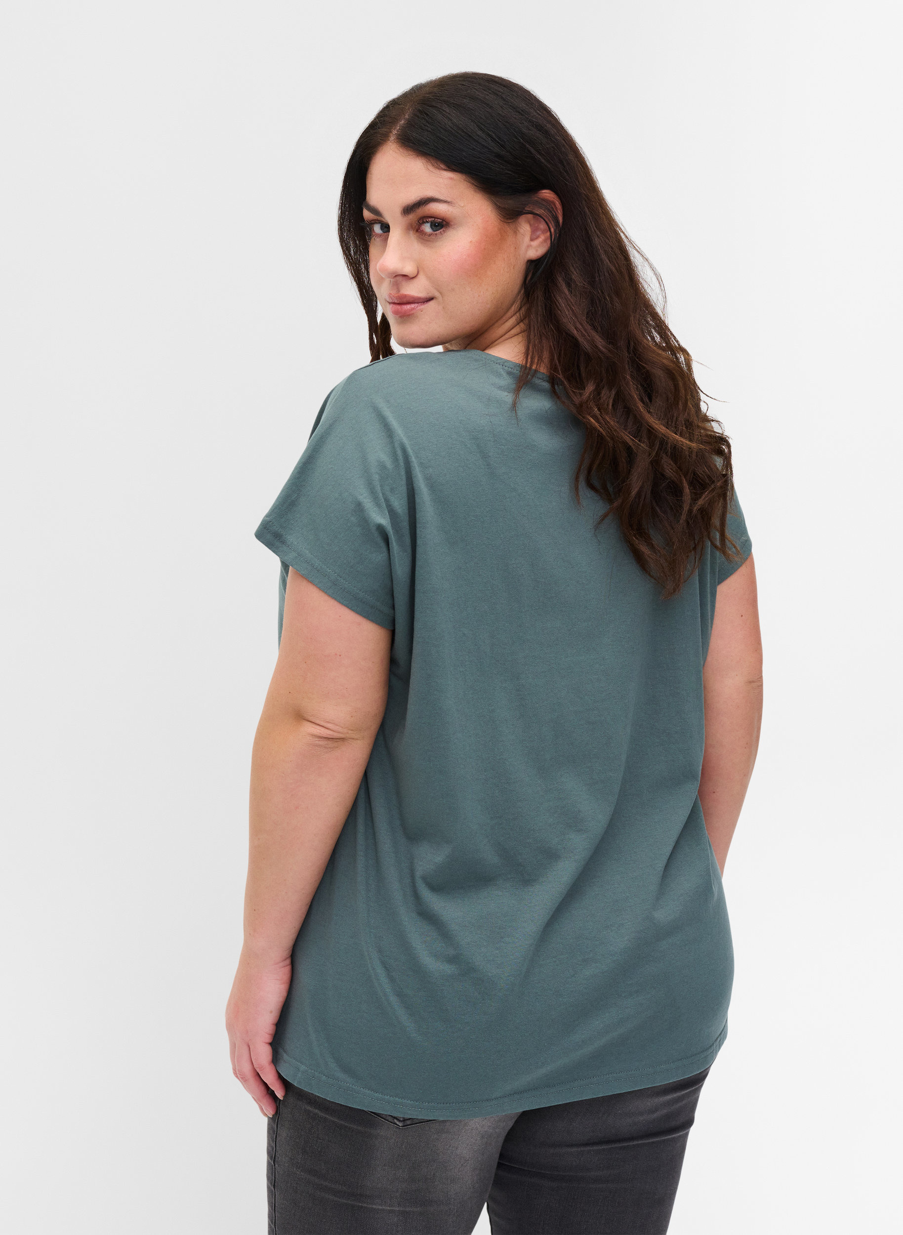 Cotton mix t-shirt, Balsam Green, Model image number 1