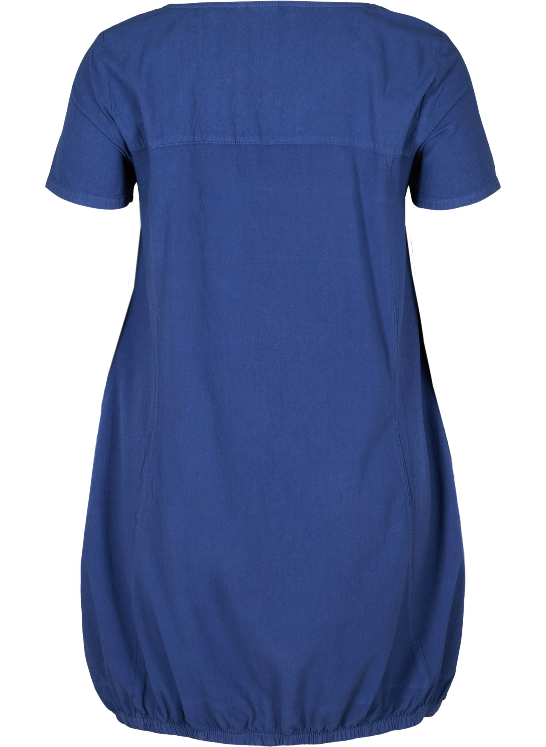 Short-sleeved cotton dress, Twilight Blue, Packshot image number 1