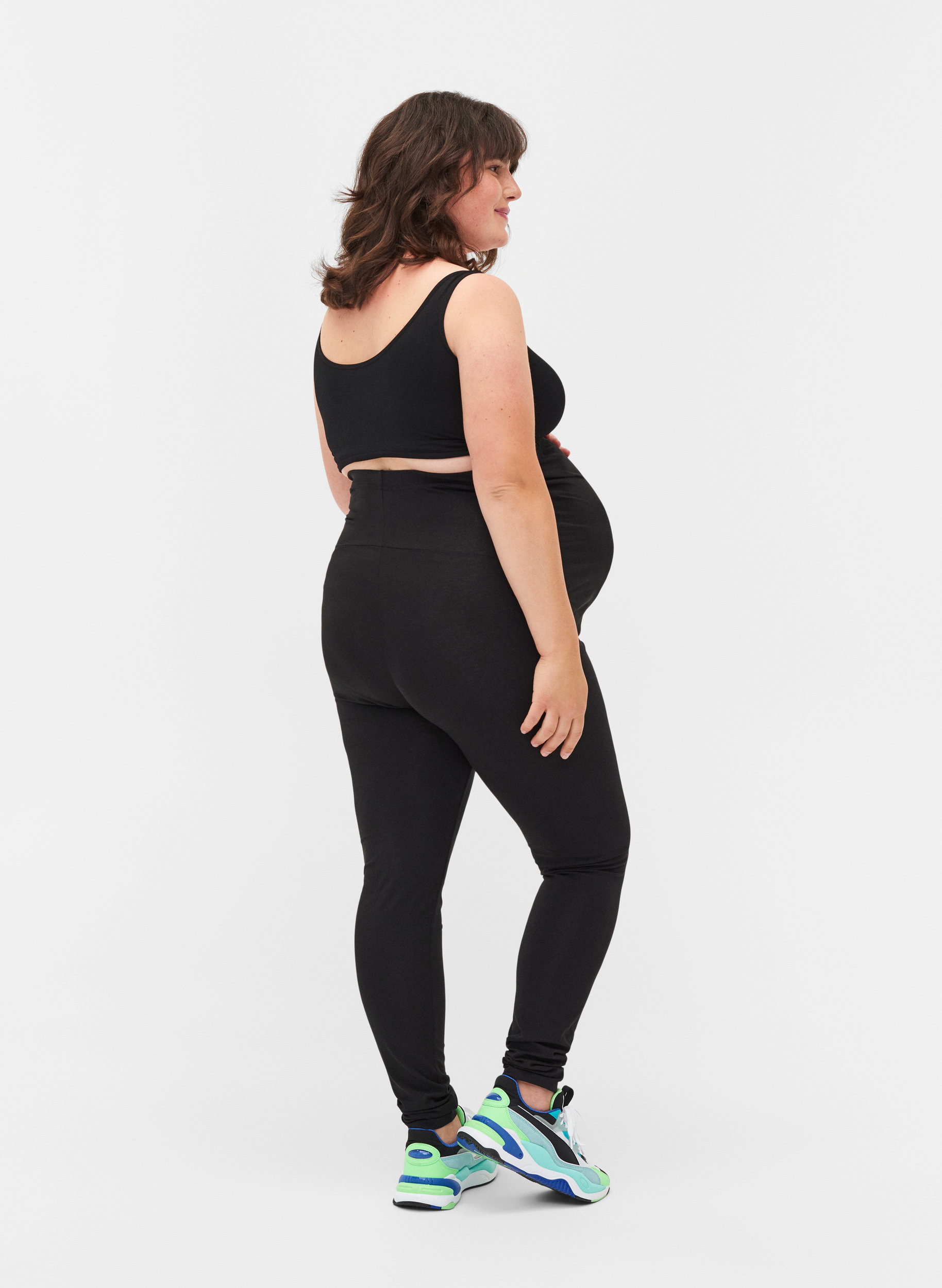 Maternity leggings in a cotton blend 