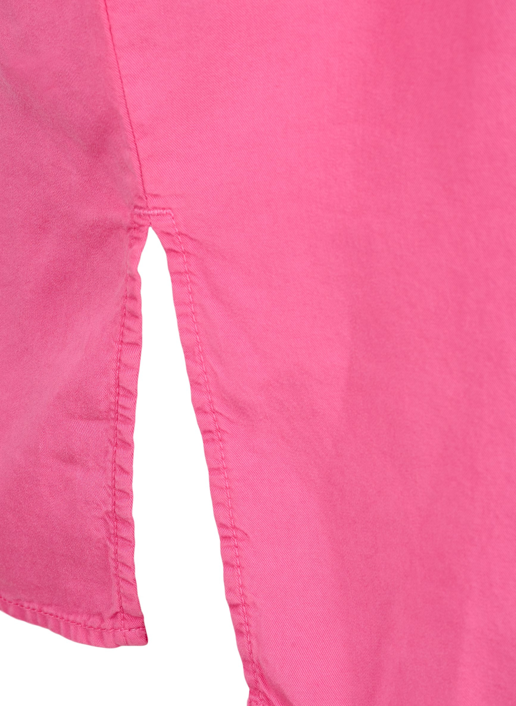 Dress with 3/4 sleeves and tie-belt, Shocking Pink, Packshot image number 3