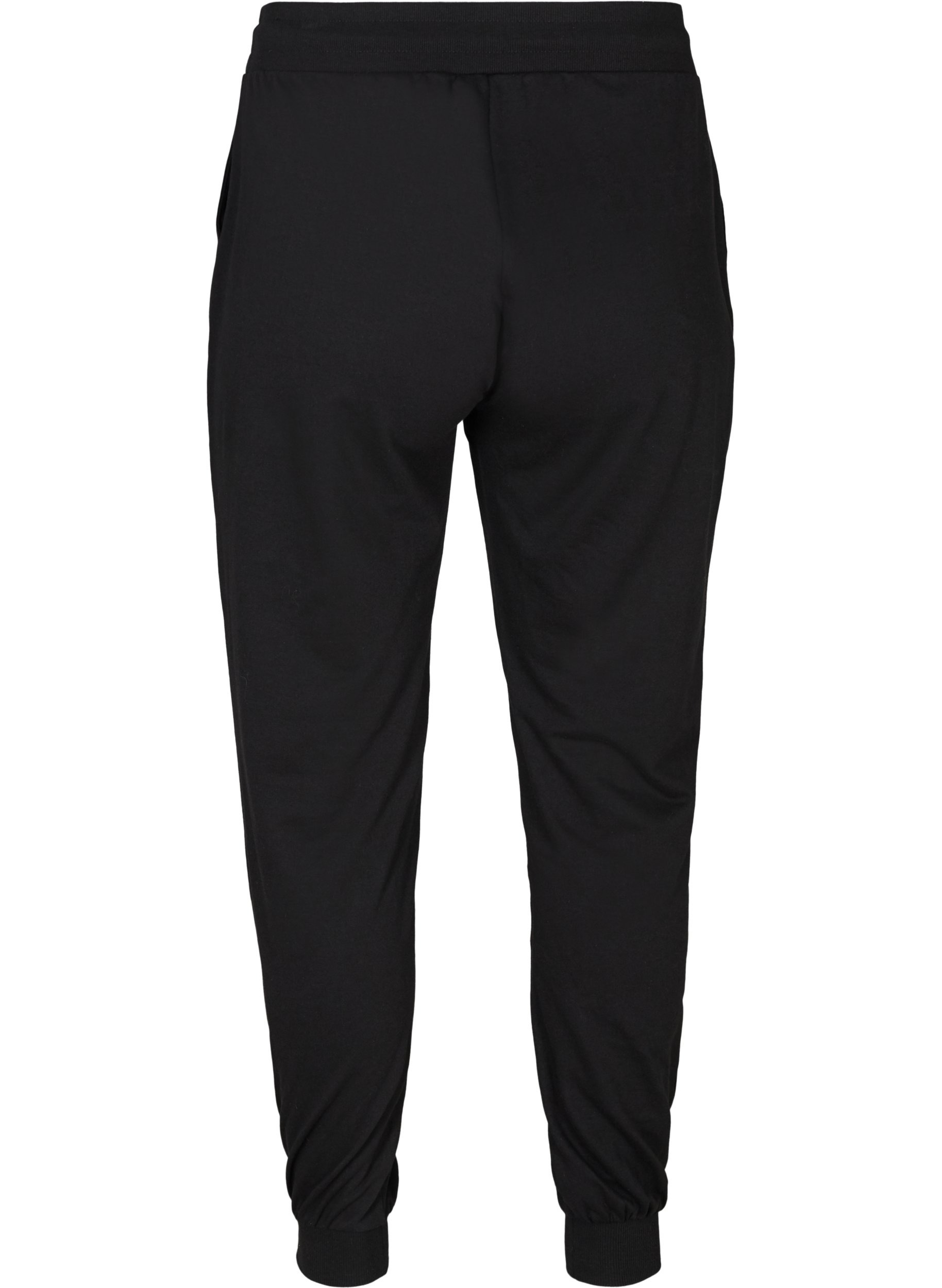 Loose fitness trousers with pockets, Black, Packshot image number 1